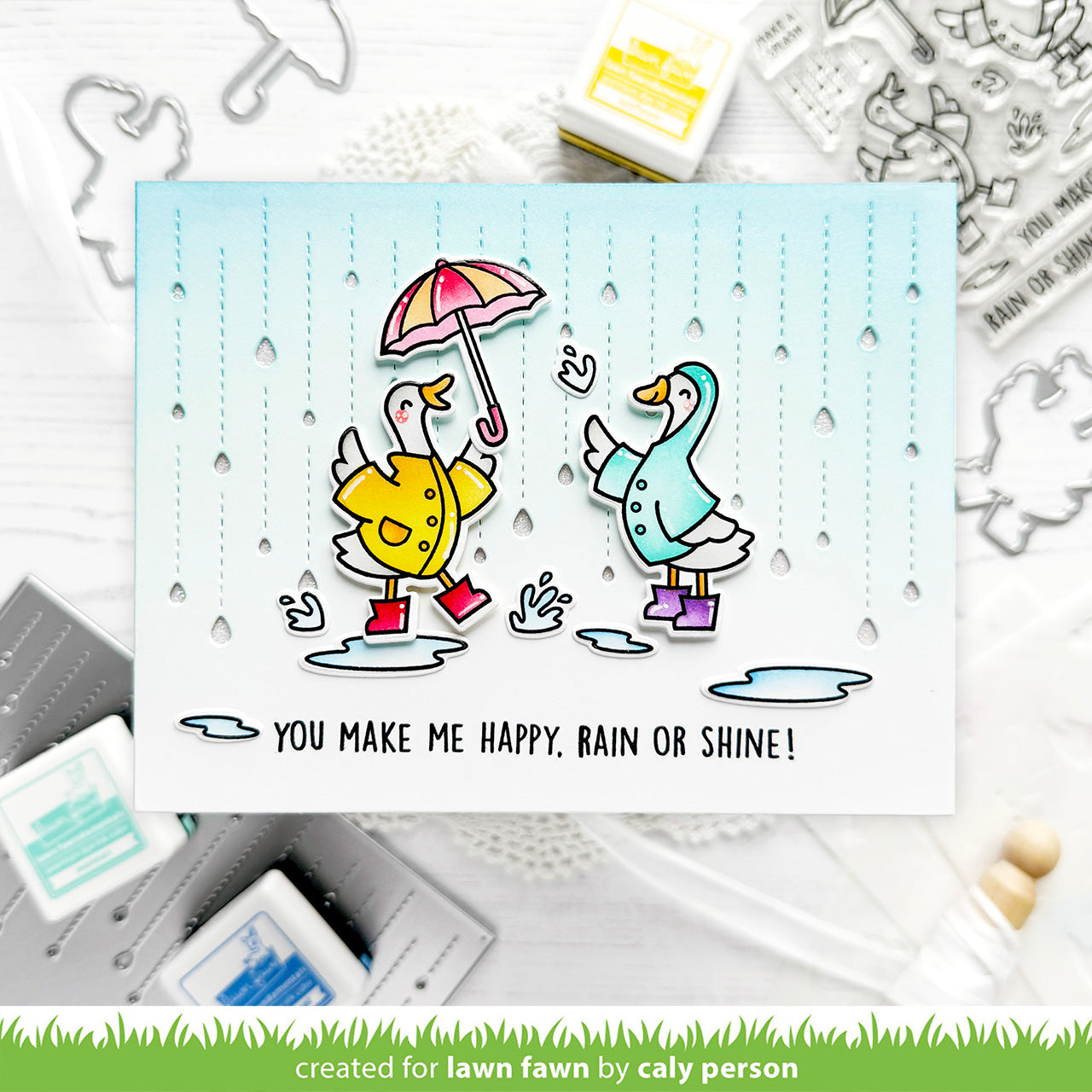 Lawn Fawn - Silly Goose, Rain Or Shine!