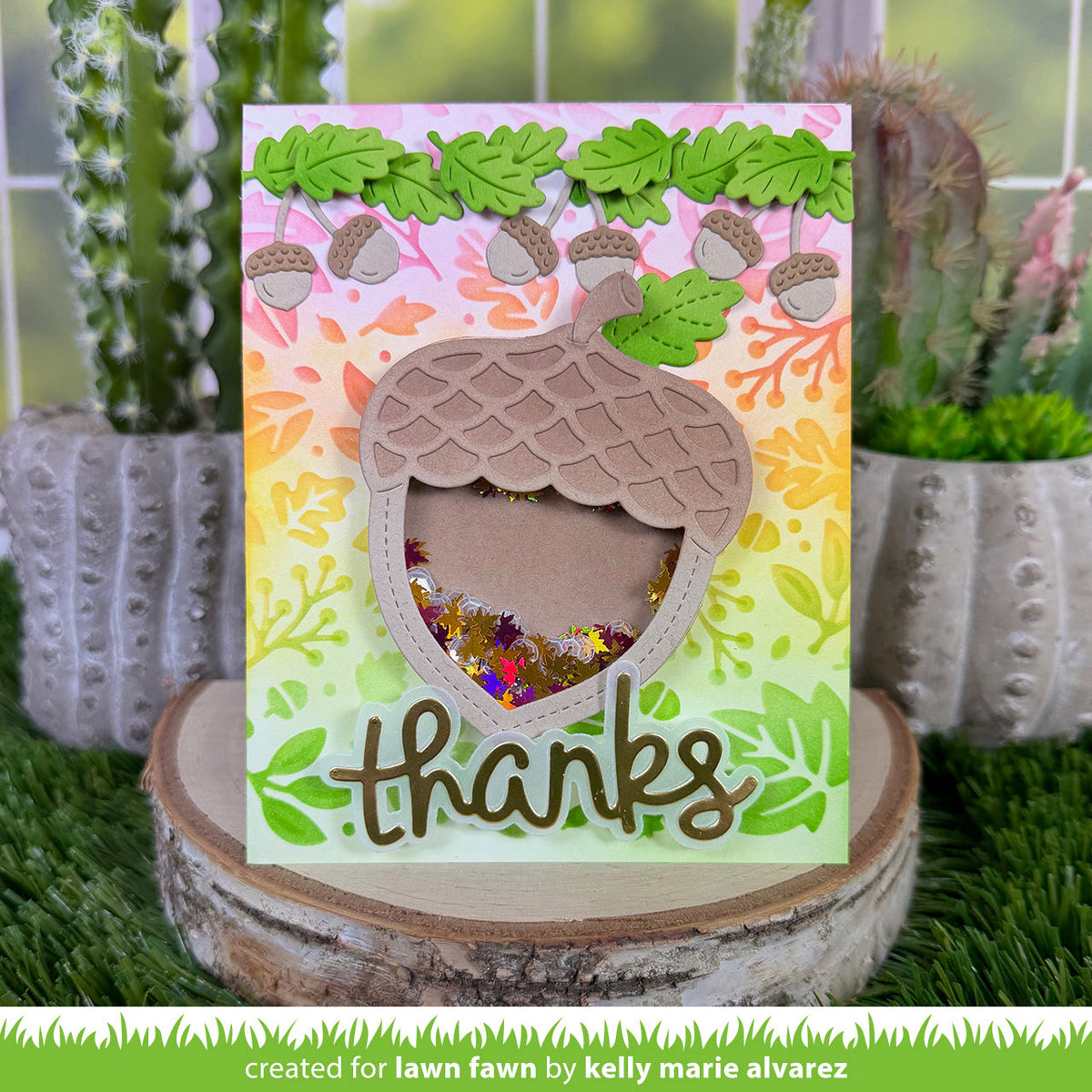 Lawn Fawn - Stitched Acorn Frame