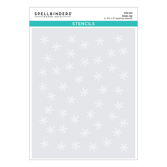 Spellbinders - Mugs & Kisses Stencil Snow Joy