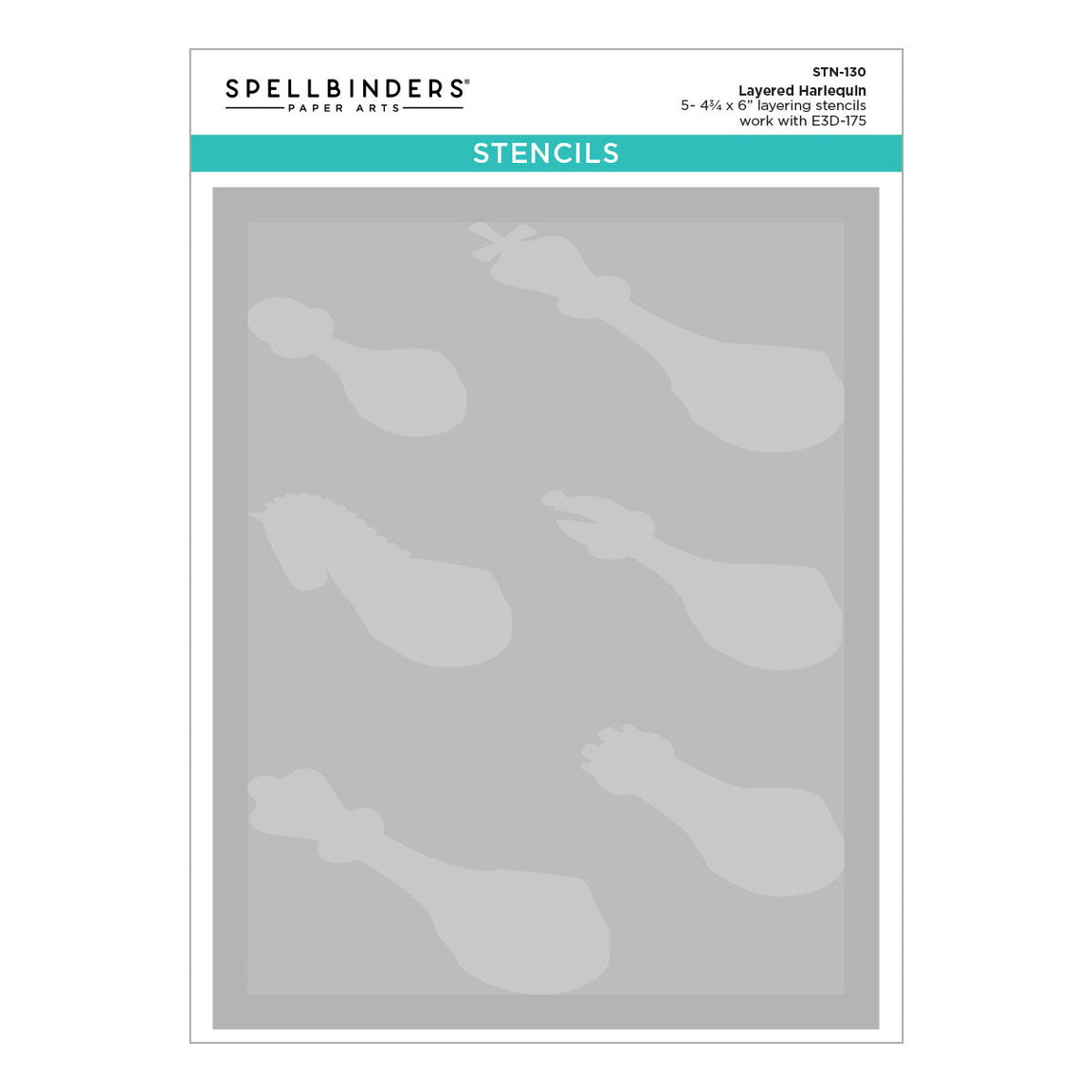 Spellbinders - Layered Harlequin Stencils (5pcs)