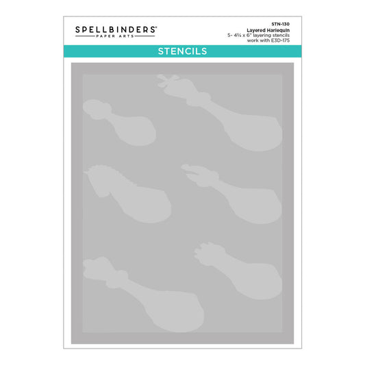 Spellbinders - Layered Harlequin Stencils (5pcs)