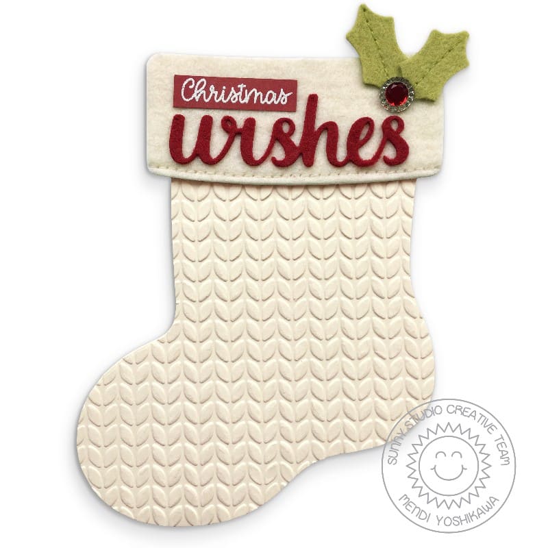Sunny Studio - Cable Knit Embossing Folder