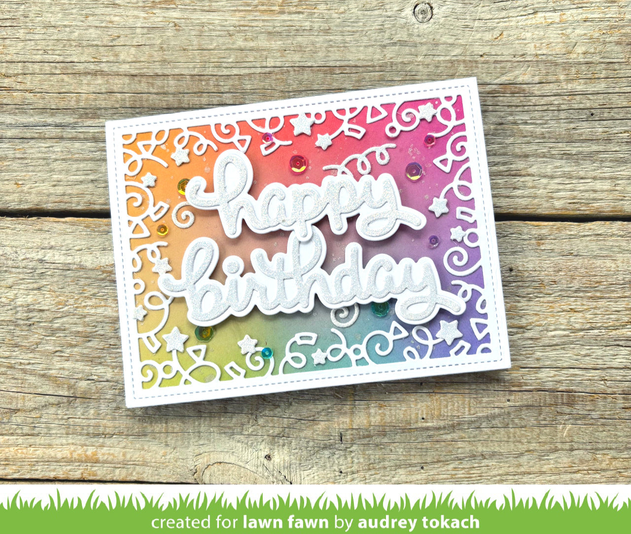 Lawn Fawn - Scripty Birthday Outline Add-On