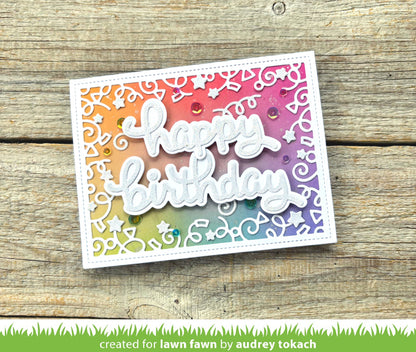 Lawn Fawn - Scripty Happy Outline Add-On