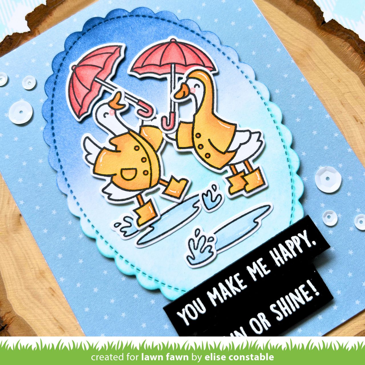 Lawn Fawn - Silly Goose, Rain Or Shine!