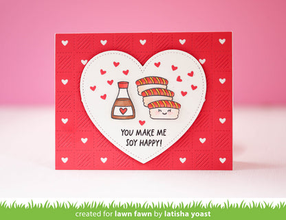 Lawn Fawn - Checkered Hearts Backdrop: Landscape