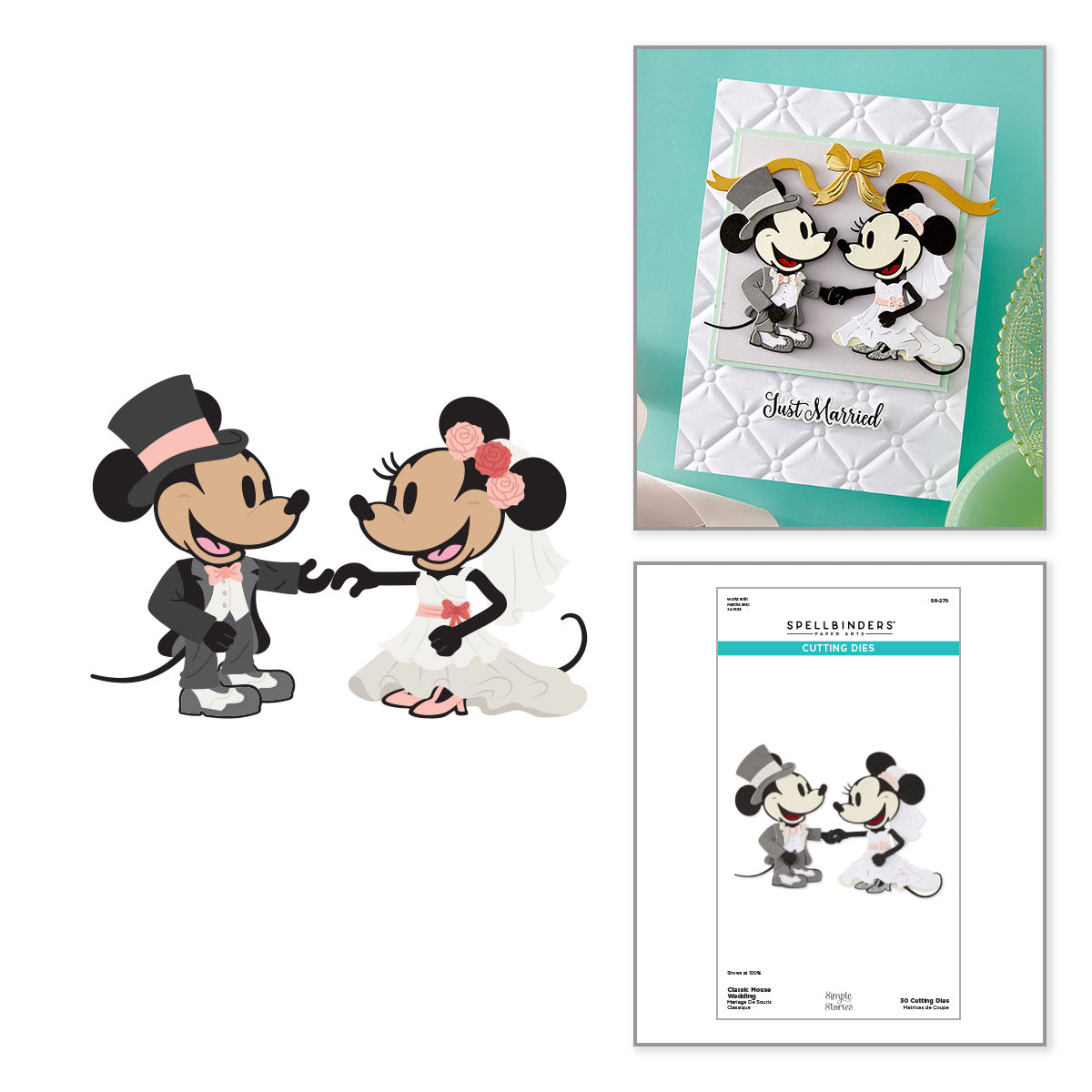 Spellbinders - Classic Mouse Wedding Etched Dies