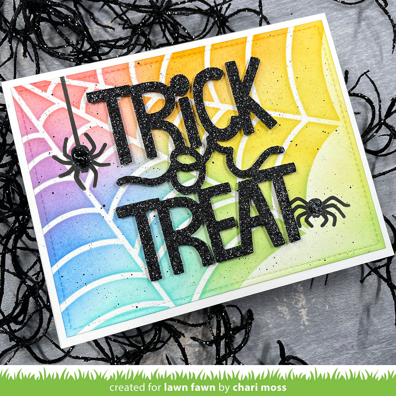 Lawn Fawn - Spiderweb Background Stencils (2pcs)