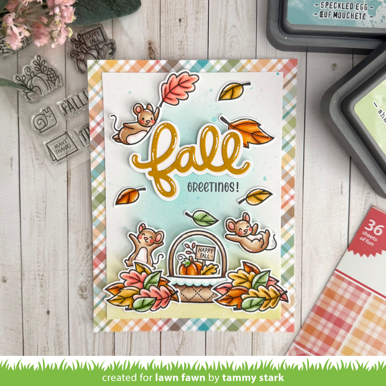 Lawn Fawn - Henry's Build-A-Sentiment: Fall