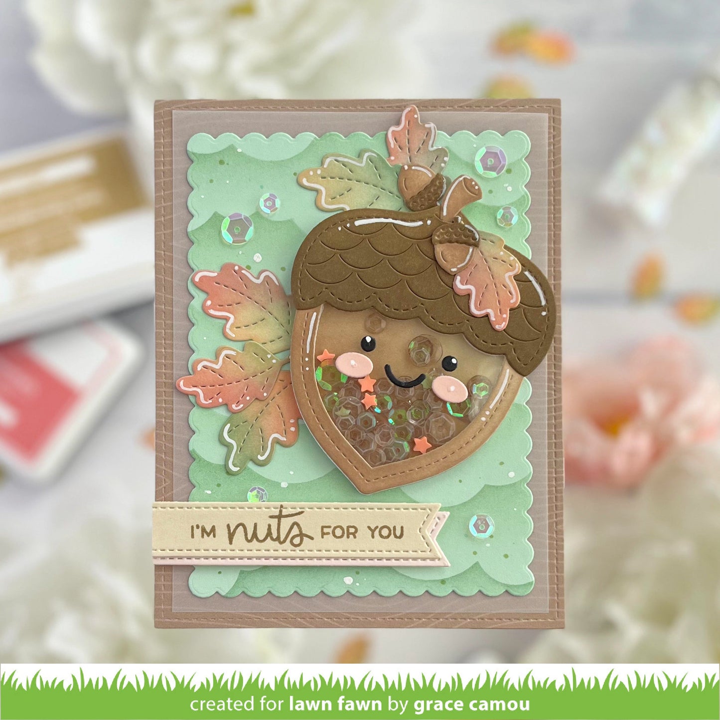 Lawn Fawn - Stitched Acorn Frame