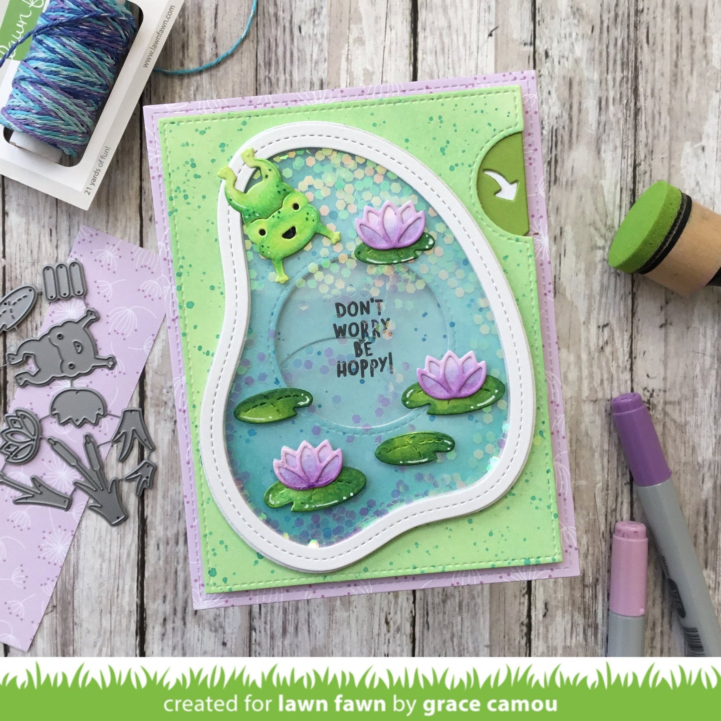 Lawn Fawn - Stitched Pond Frame