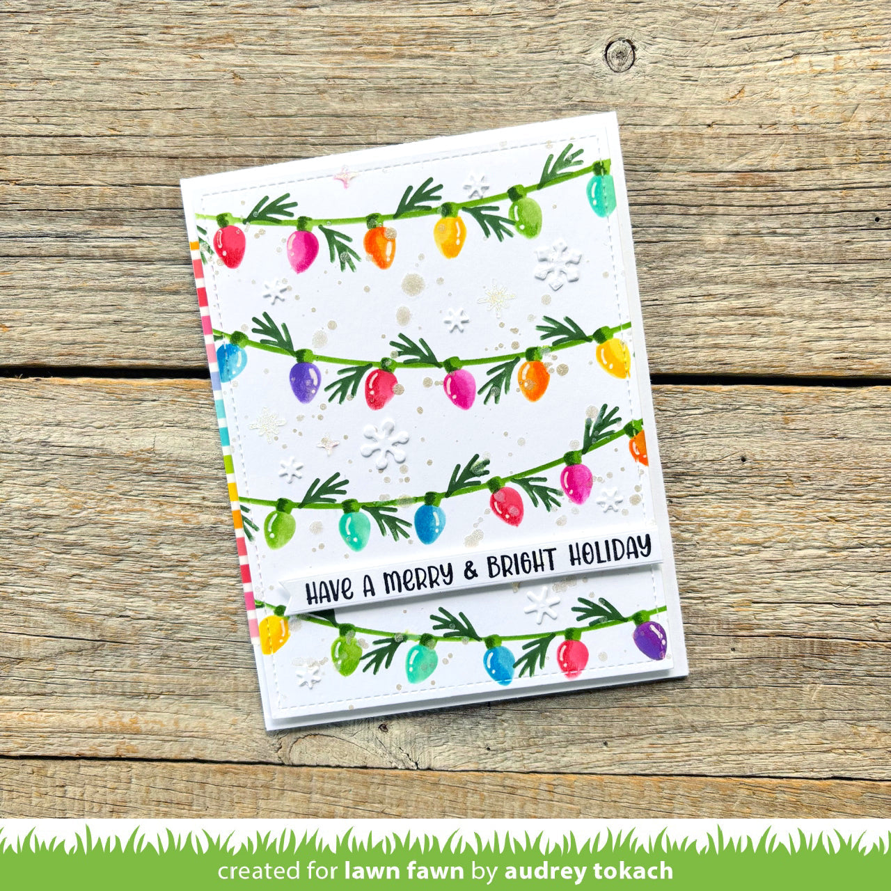Lawn Fawn - String Of Lights Background Stencils (3pcs)