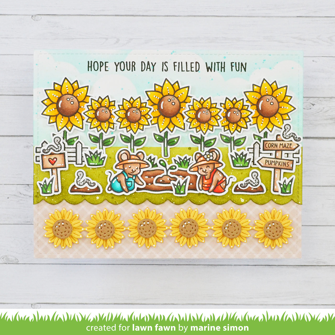 Lawn Fawn - Sunflower Border