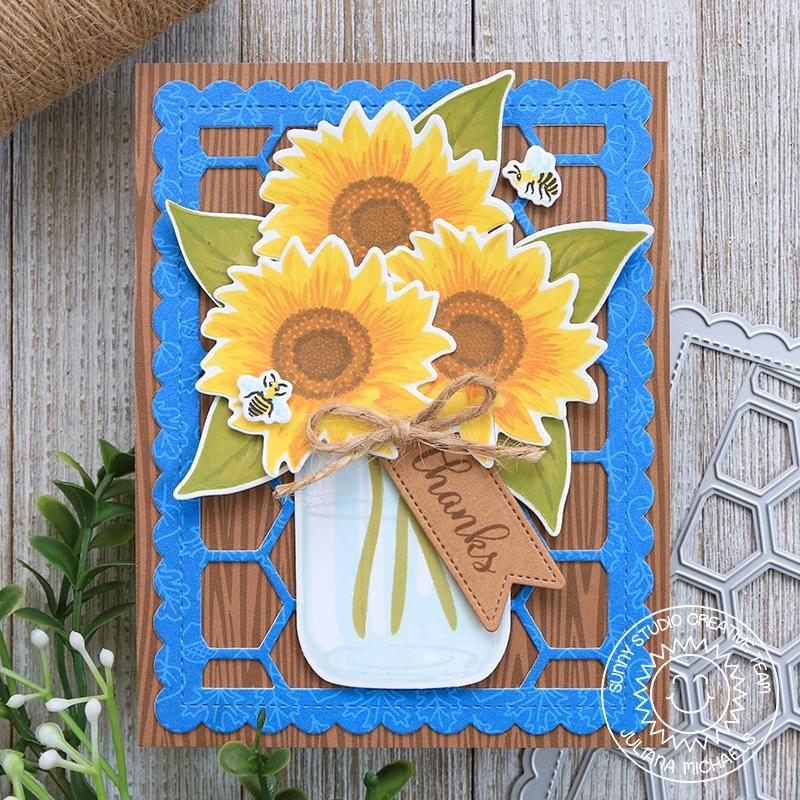 Sunny Studio - Frilly Frames Hexagon Dies