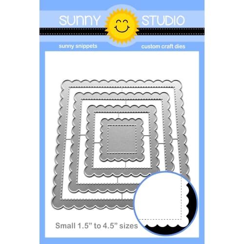 Sunny Studio - Scalloped Square 1 Small Dies