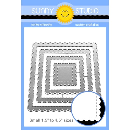 Sunny-Studio - Scalloped Square 1 Small Dies