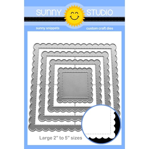 Sunny-Studio - Scalloped Square 1 Large Dies