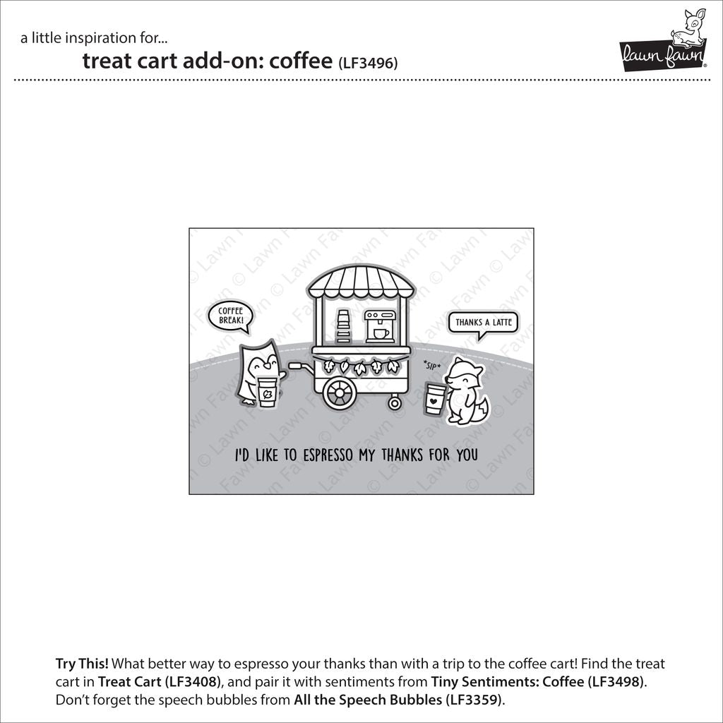 Lawn Fawn - Treat Cart Add-On: Coffee