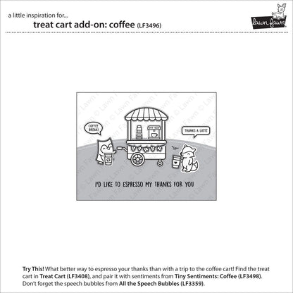 Lawn Fawn - Treat Cart Add-On: Coffee