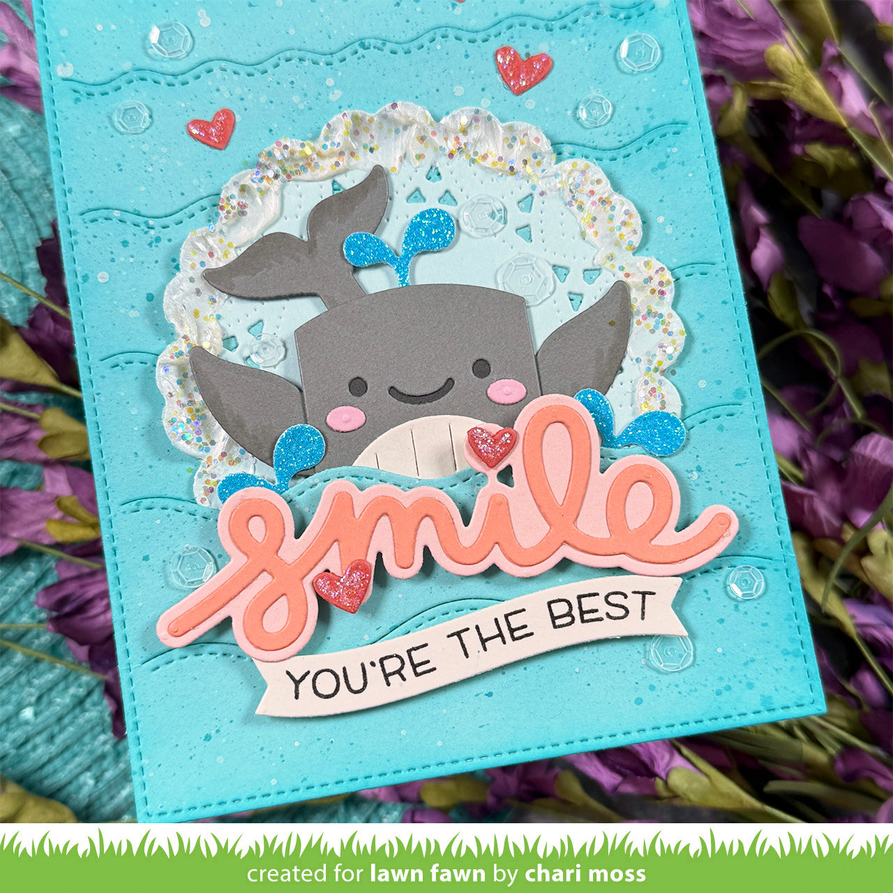 Lawn Fawn - Tiny Gift Box Whale And Dolphin Add-On