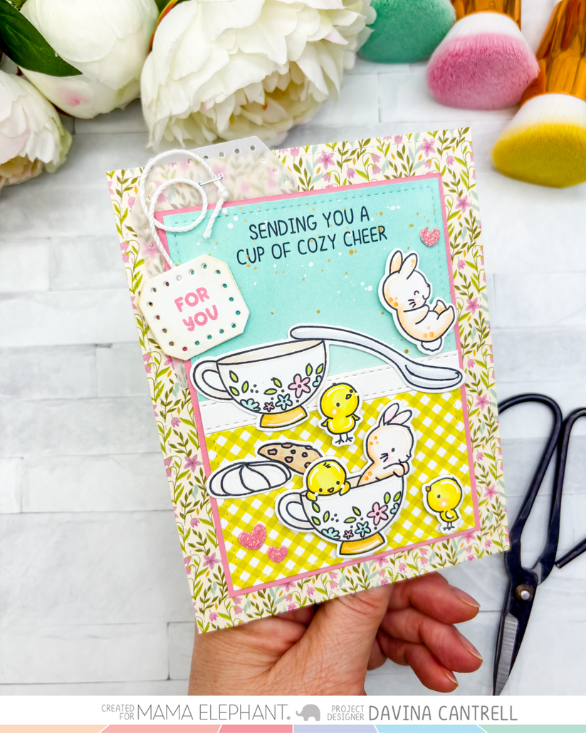 Mama Elephant - Stitched Tea Tags - Creative Cuts