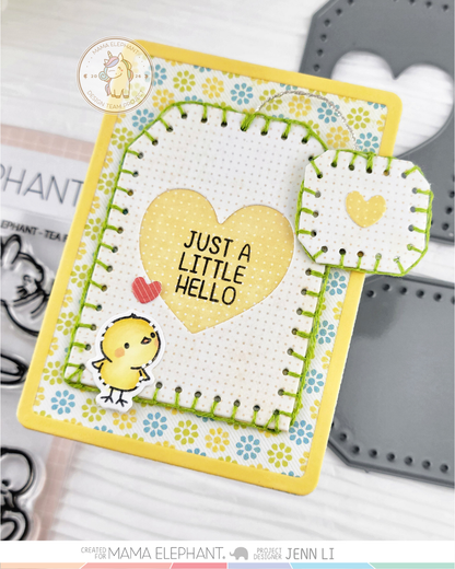 Mama Elephant - Stitched Tea Tags - Creative Cuts