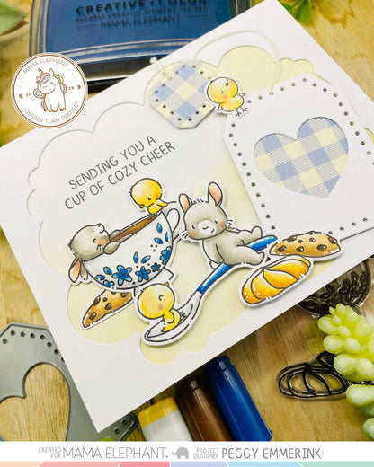 Mama Elephant - Stitched Tea Tags - Creative Cuts