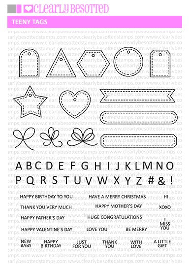 Clearly Besotted - Teeny Tags