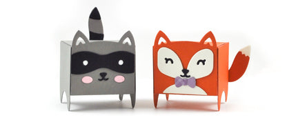Lawn Fawn - Tiny Gift Box Raccoon And Fox Add-On