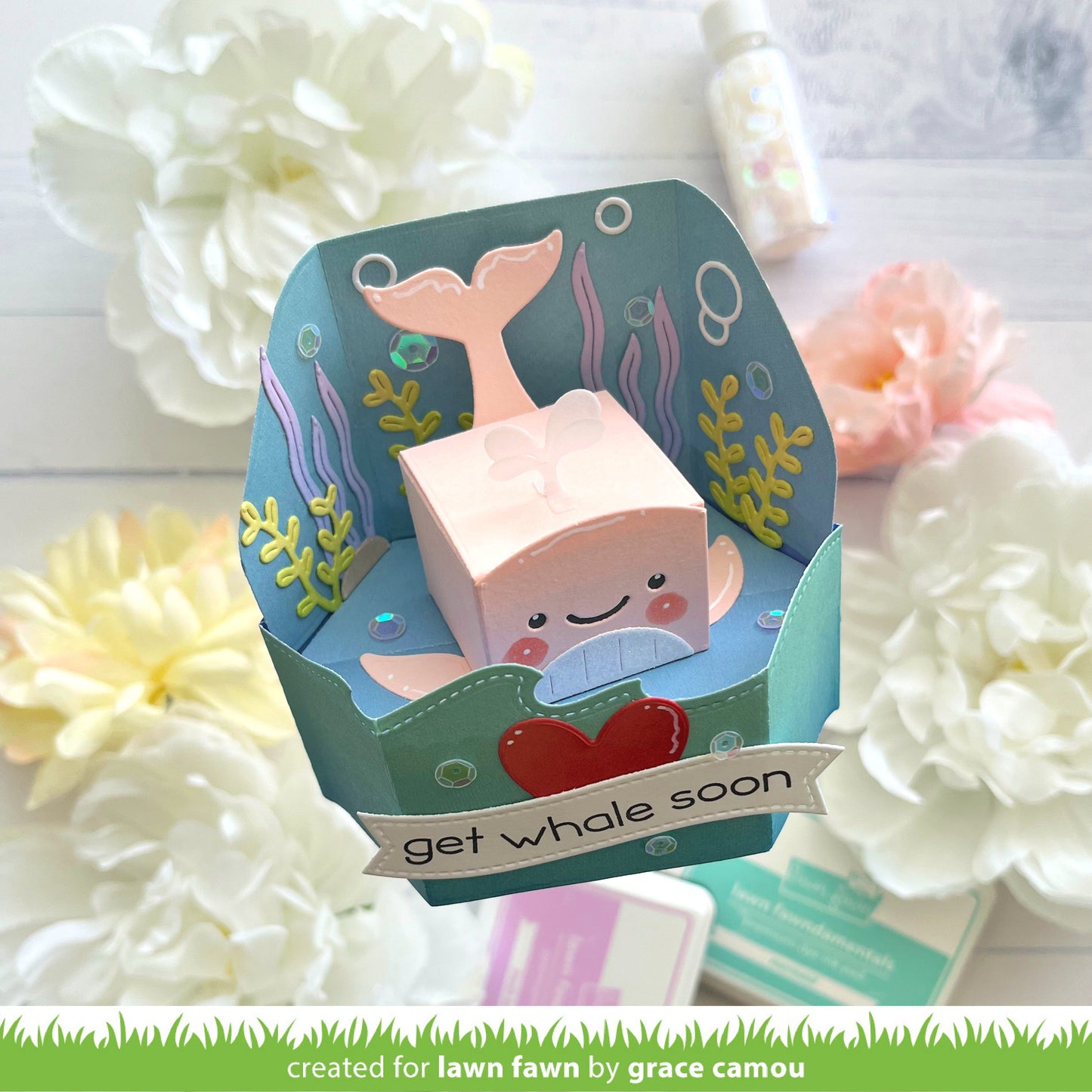 Lawn Fawn - Tiny Gift Box Whale And Dolphin Add-On