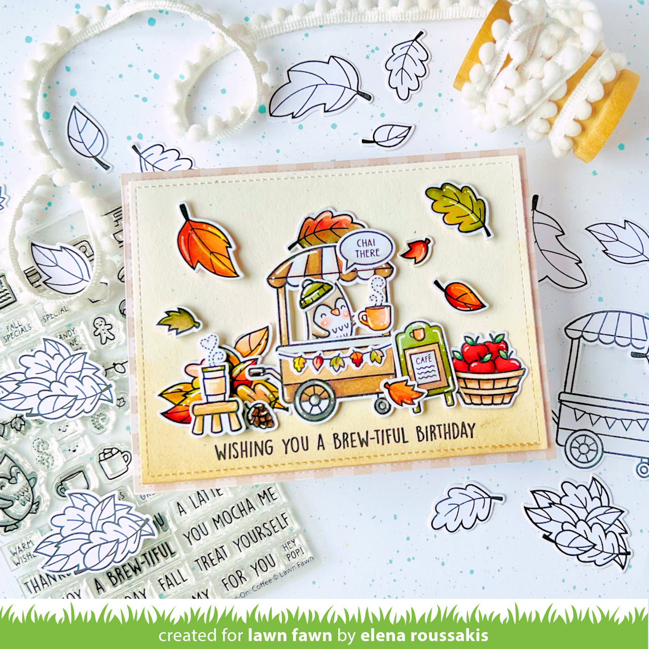 Lawn Fawn - Treat Cart Add-On: Coffee