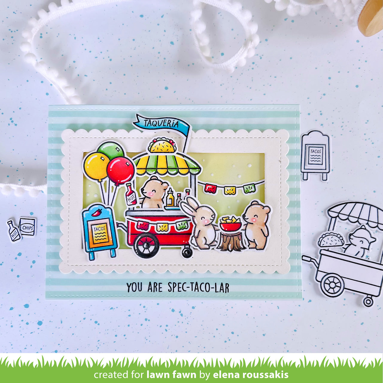 Lawn Fawn - Treat Cart Add-On: Tacos