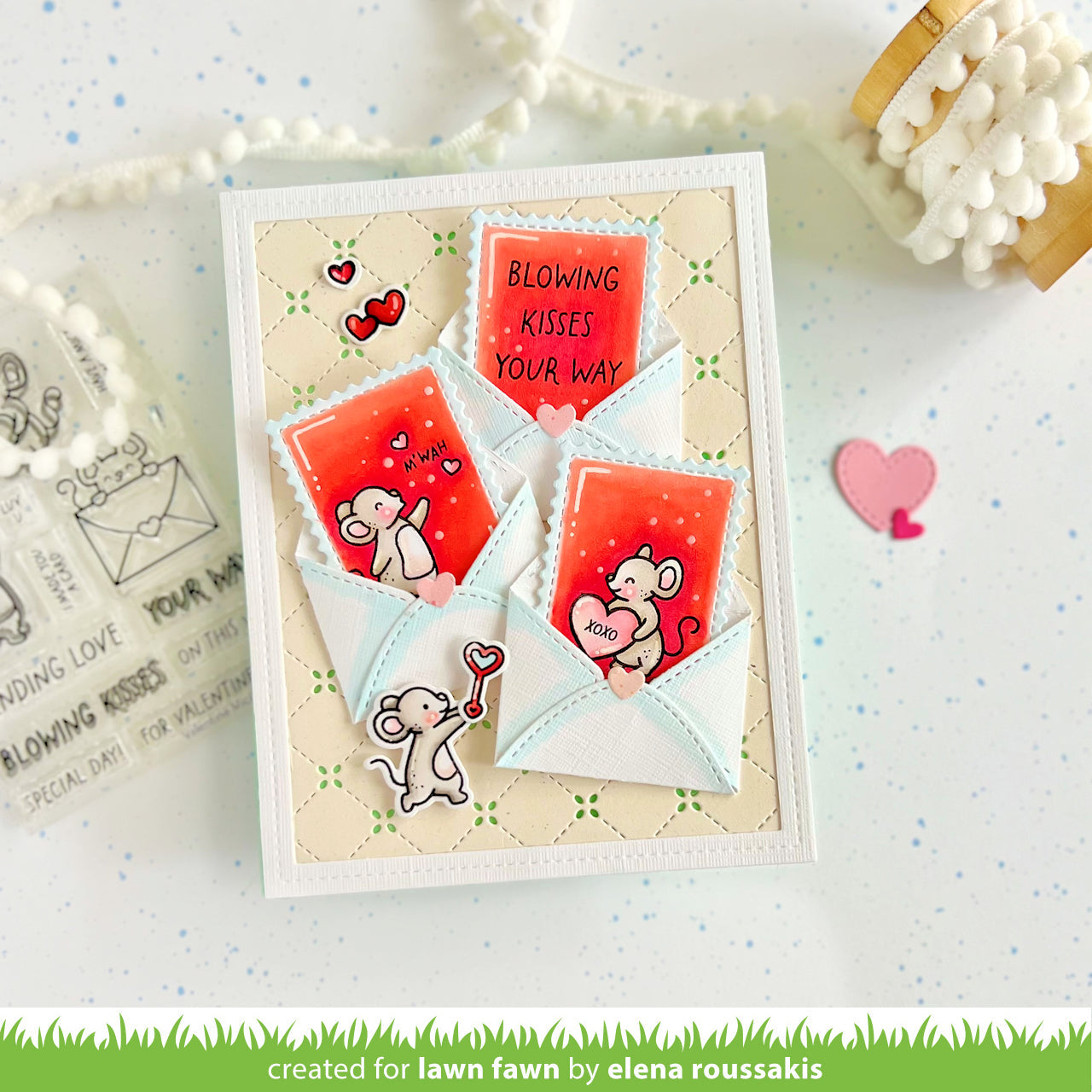 Lawn Fawn - Valentine Mice