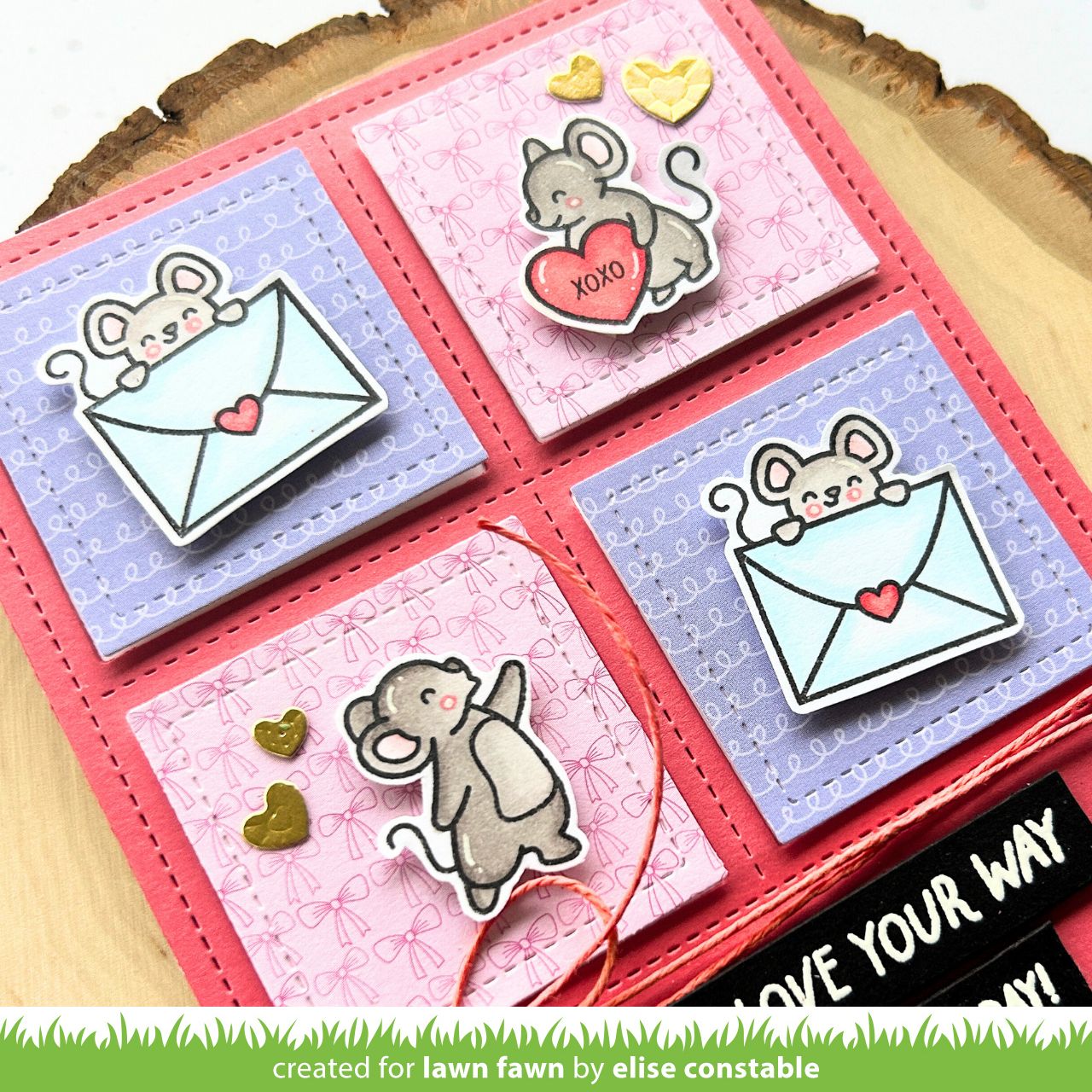 Lawn Fawn - Valentine Mice