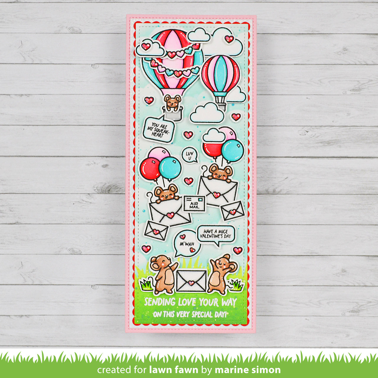 Lawn Fawn - Valentine Mice