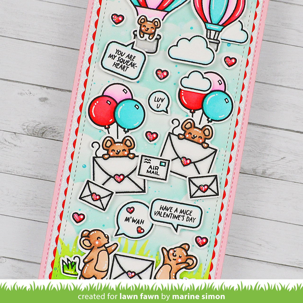 Lawn Fawn - Valentine Mice