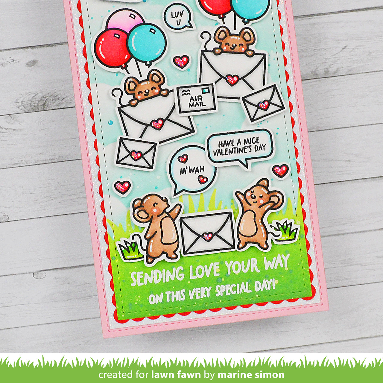 Lawn Fawn - Valentine Mice