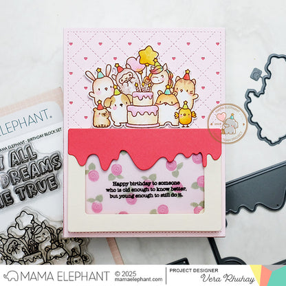 Mama Elephant - Birthday Block Set