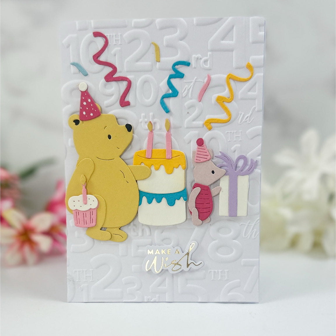 Spellbinders - Classic Pooh Birthday 3D Embossing Folder Numbers
