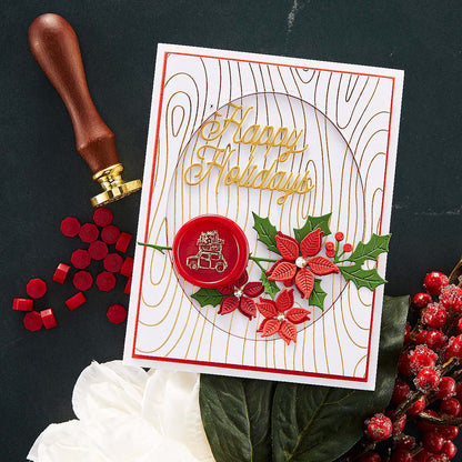Spellbinders - Woodgrain Background Glimmer Hot Foil Plate