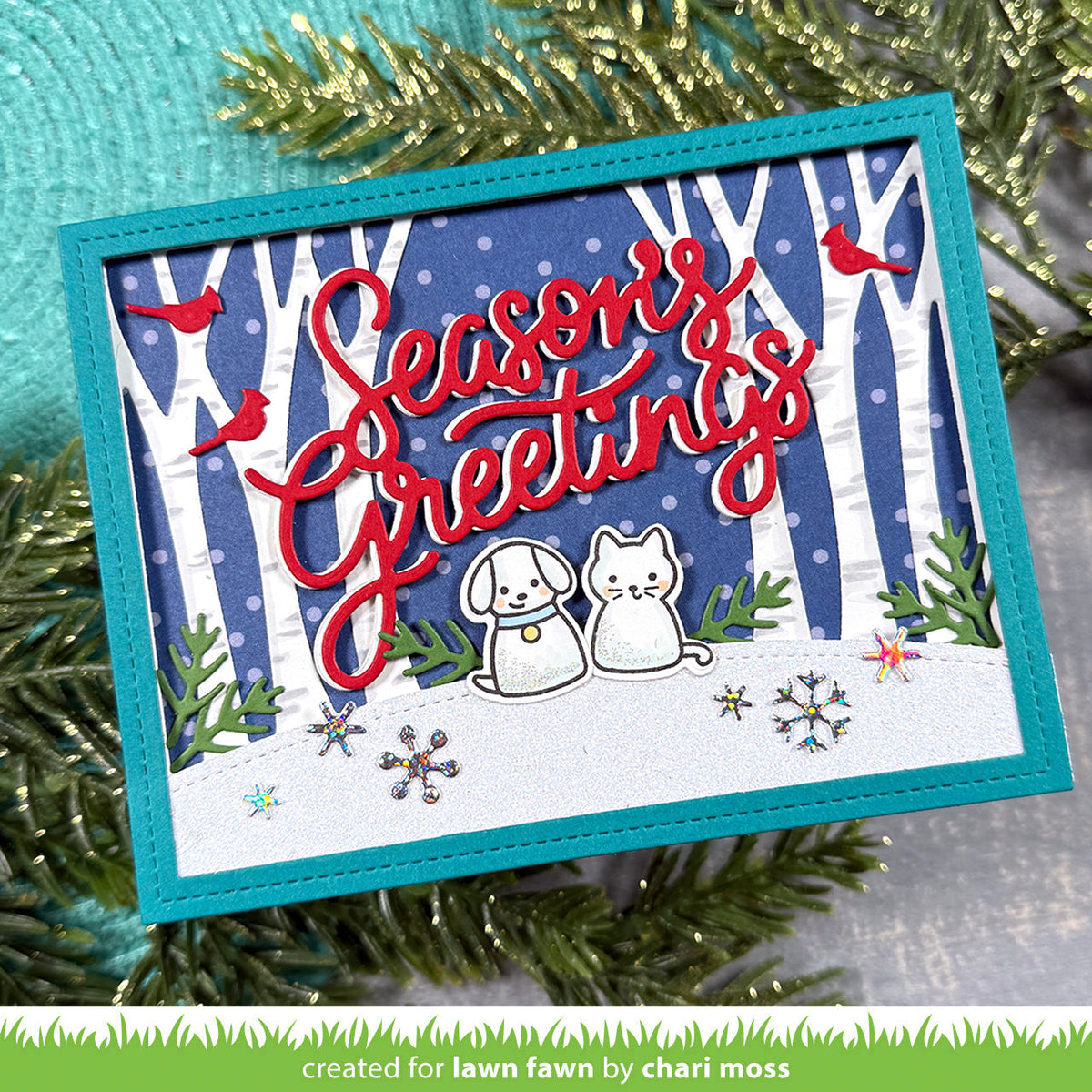 Lawn Fawn - Winter Forest Backdrop: Landscape
