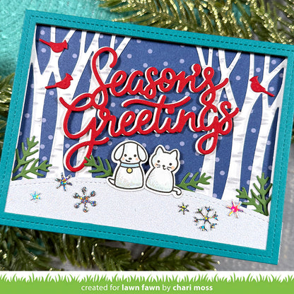 Lawn Fawn - Winter Forest Backdrop: Landscape