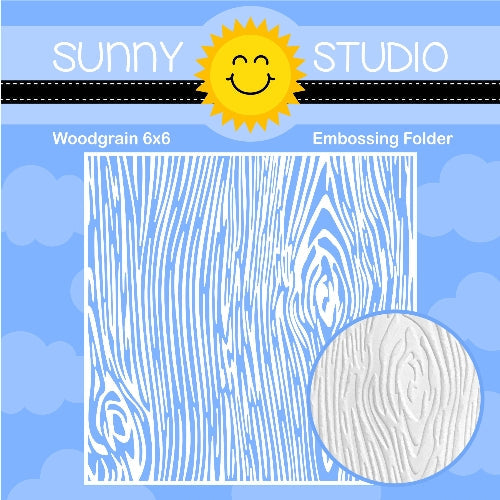 Sunny Studio - Woodgrain Embossing Folder