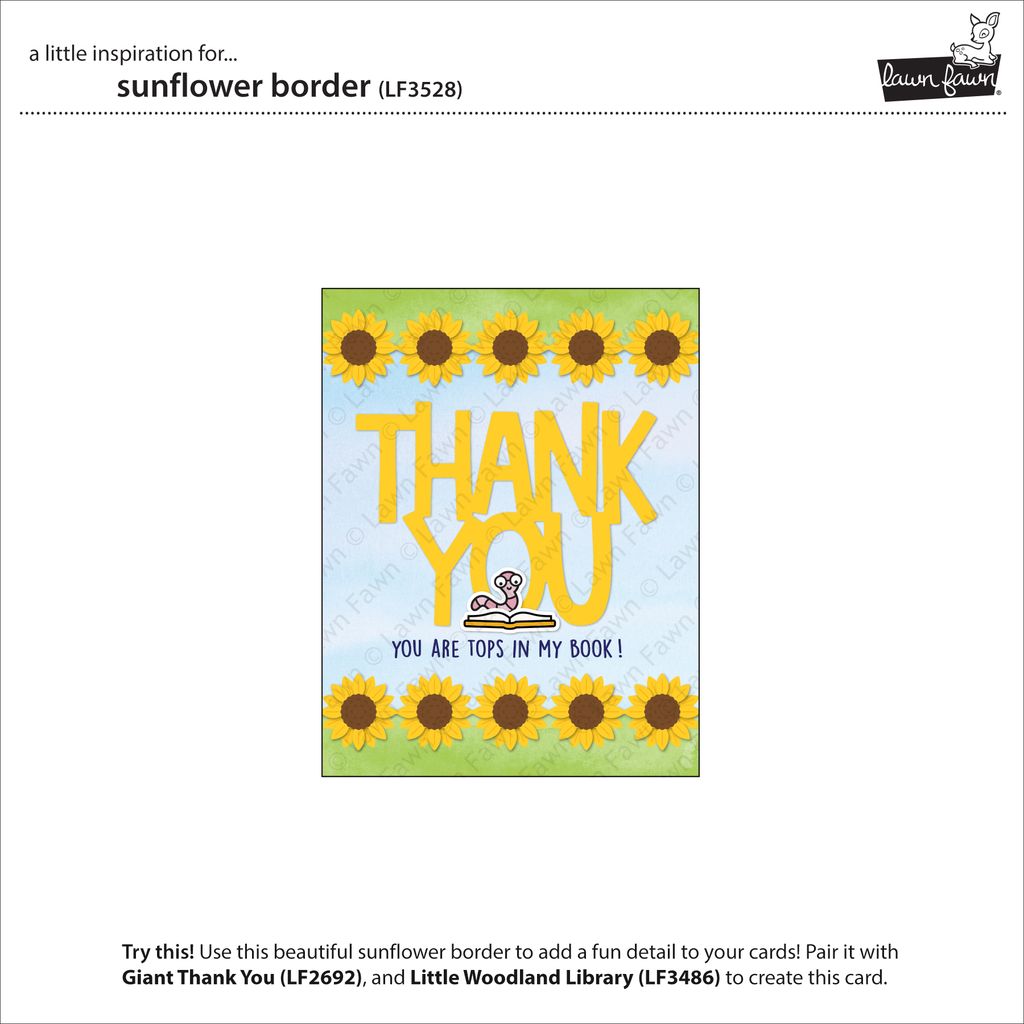 Lawn Fawn - Sunflower Border