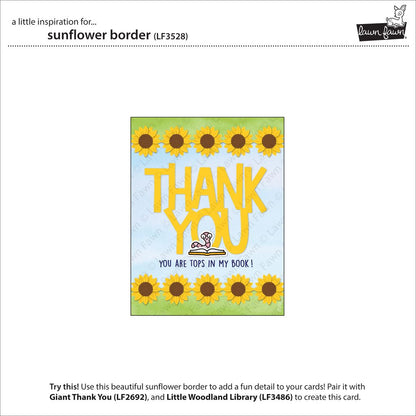 Lawn Fawn - Sunflower Border