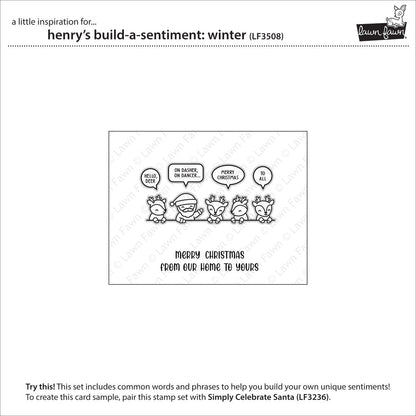 Lawn Fawn - Henry's Build-A-Sentiment: Winter