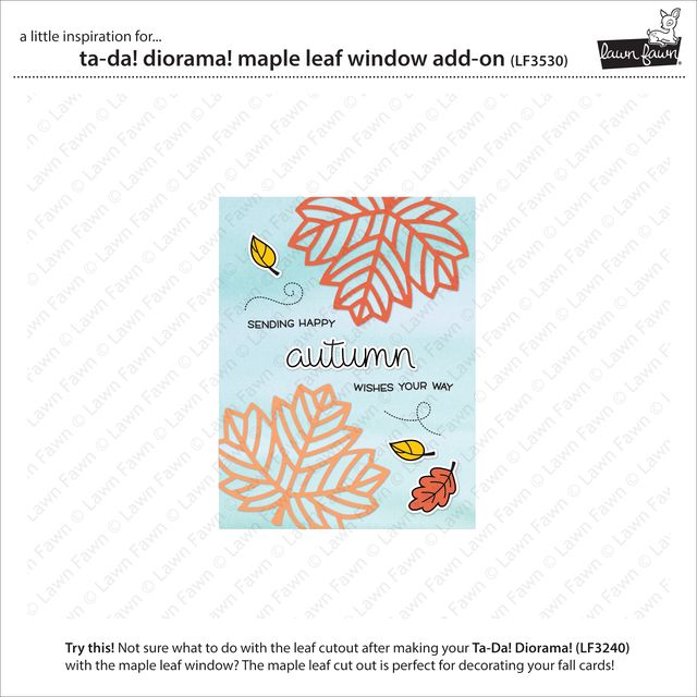 Lawn Fawn - Ta-Da! Diorama! Maple Leaf Window Add-On