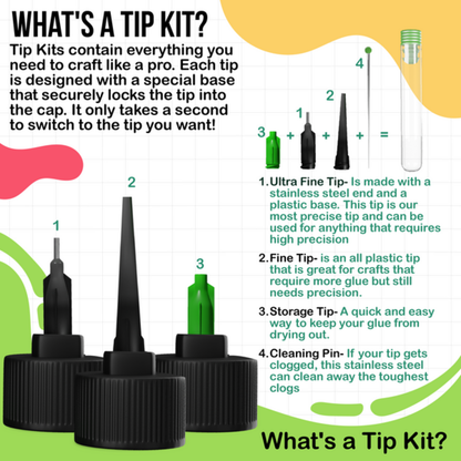 Bearly Art - Precision Craft Glue - The Bundle 4 fl oz/11oz + Tip Kit
