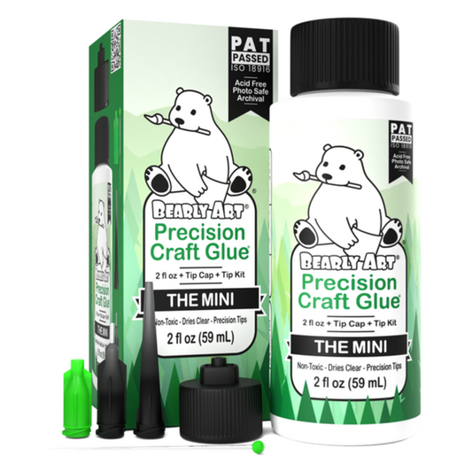 Bearly Art - Precision Craft Glue - The Mini 2 fl oz + Tip Kit