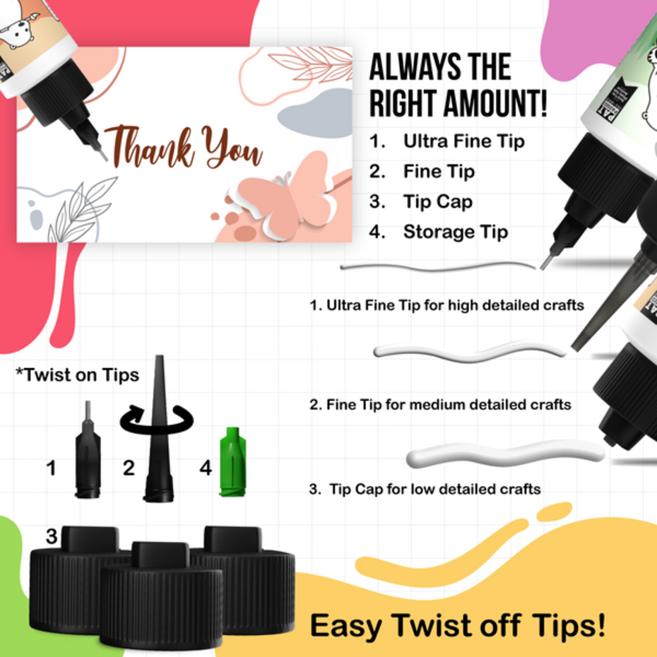 Bearly Art - Precision Craft Glue - The Mini 2 fl oz + Tip Kit